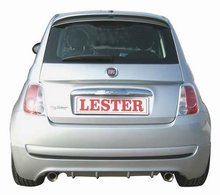 Spoiler Paragolpes Trasero Lester para Fiat 500 8/07- doble salida escape